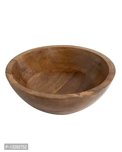 Wooden Serving Bowl For Salads, Fruits, Popcorn, Pasta-thumb0