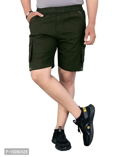 Classic Cotton Solid cargo short  for Men-thumb0