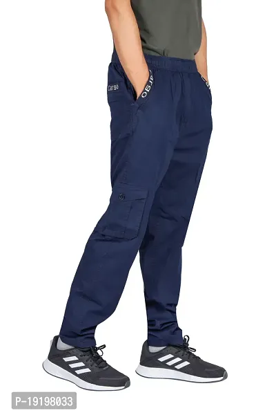 Classic Cotton Solid cargo track pant for Men-thumb4