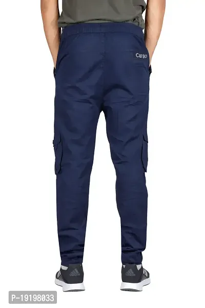 Classic Cotton Solid cargo track pant for Men-thumb2