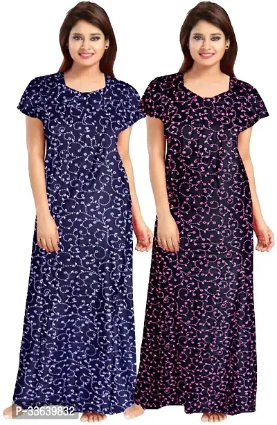 Printed Nighty for Women Pack of 2