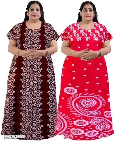 Printed Nighty for Women Pack of 2