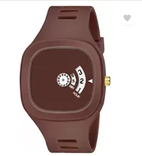 Stylish Brown PU Analog Watches For Men-thumb2