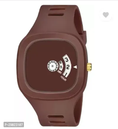 Stylish Brown PU Analog Watches For Men-thumb3