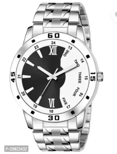 Stylish Silver Metal Analog Watches For Men-thumb0