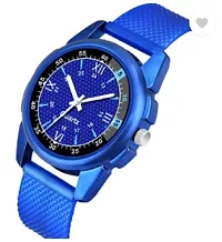 Stylish PU Analog Watch With Bracelet For Men-thumb1