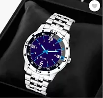 Stylish Metal Analog Watch With Bracelet For Men-thumb4