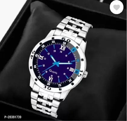 Stylish Metal Analog Watch With Bracelet For Men-thumb5