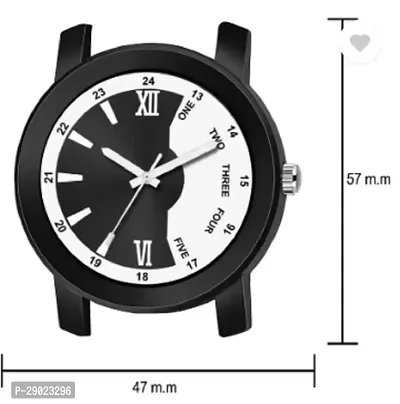 Stylish Black PU Analog Watches For Men-thumb3