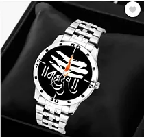 Stylish Metal Analog Watch With Bracelet For Men-thumb4