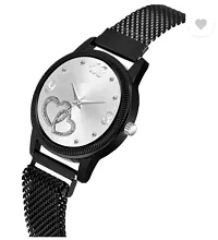 Fashionable White Dial Metal Analog Watch For Women-thumb1