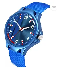 Stylish Blue PU Analog Watches For Men-thumb2