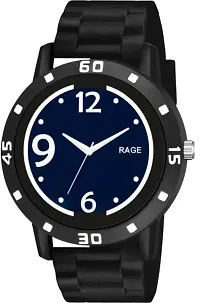 Stylish PU Blue Analog Watch For Men-thumb2