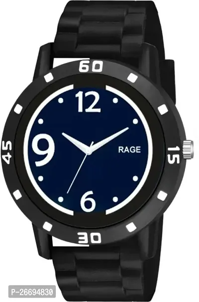 Stylish PU Blue Analog Watch For Men-thumb3