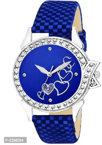 Blue Analog Synthetic Leather Watch