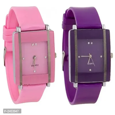 Combo Of 2 Pink-Purple Watch For Women