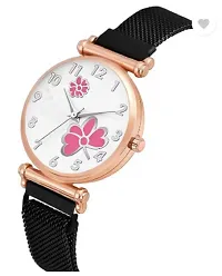 Fashionable White Dial Metal Analog Watch For Women-thumb1