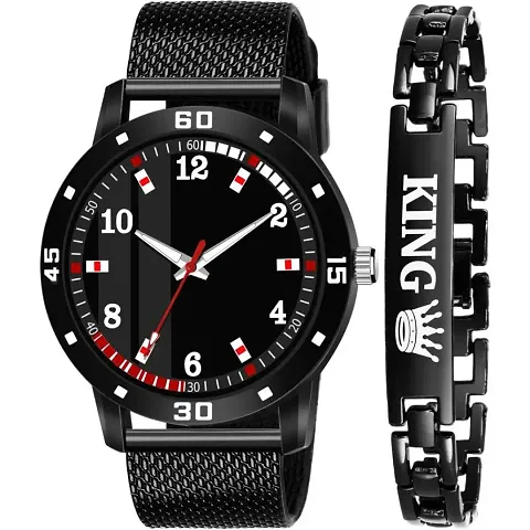 Mens Analog Watches combo with Free Bracelet