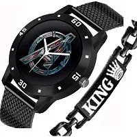 PU Strap Dude King Style Avengers Analog Watch For Men-thumb2