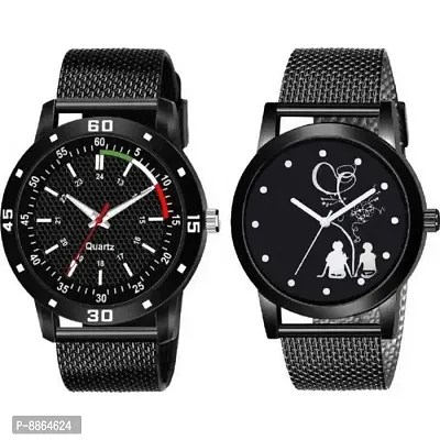 PU Strap Round Dial Analog Watch - For Men-thumb0