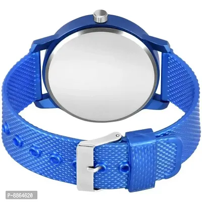 Blue Colour Dial And Blue Colour PU Belt Analog Watch For Men-thumb3