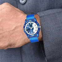 Blue Colour Dial And Blue Colour PU Belt Analog Watch For Men-thumb3