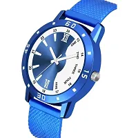 Stylish Design Multi Color Dial-PU Strap 2 Watch Combo Set For Boys Analog Watch-thumb2