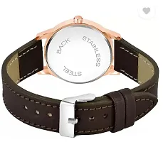 Fashionable Black Dial Genuine Leather Analog Watch For Women-thumb4