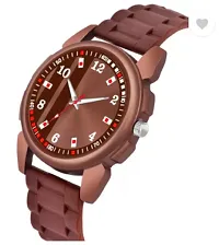 Stylish Red PU Analog Watches For Men-thumb2