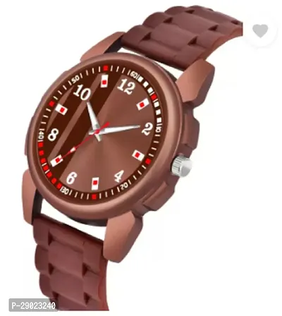 Stylish Red PU Analog Watches For Men-thumb3