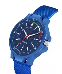 Stylish PU Analog Watch With Bracelet For Men-thumb1