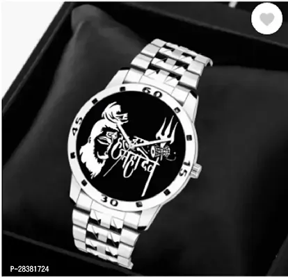 Stylish Metal Analog Watch With Bracelet For Men-thumb5