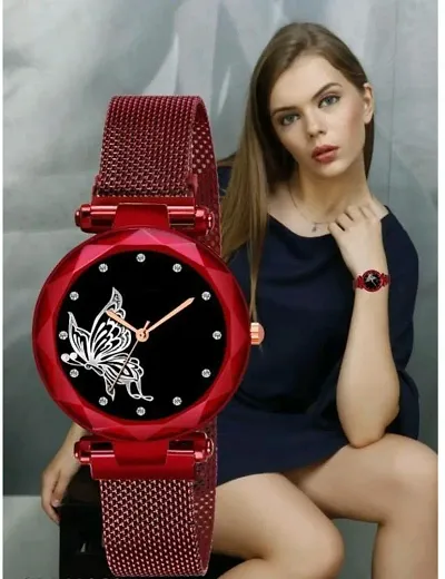 HRV Design Bty Dial Megnet Belt Girls and Women Analog Watch