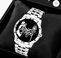 Stylish Metal Analog Watch With Bracelet For Men-thumb4