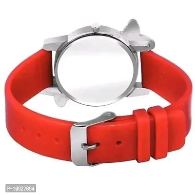 Stylish Red PU Analog Watches For Women And Girls-thumb3