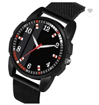 Stylish PU Analog Watch With Bracelet For Men-thumb1