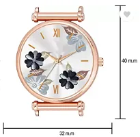 Fashionable White Dial Genuine Leather Analog Watch For Women-thumb3