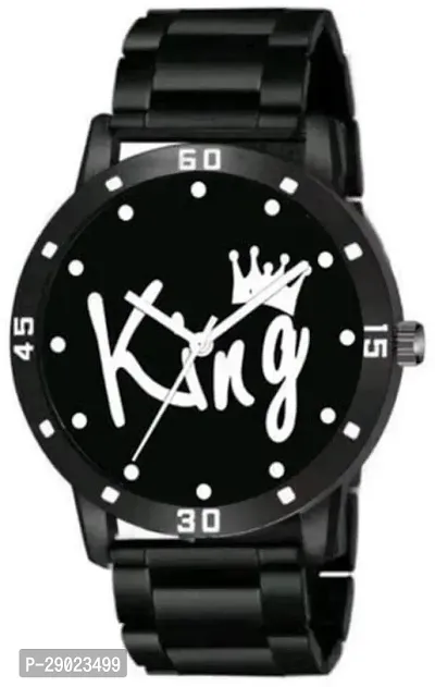 Stylish Black PU Analog Watches For Men-thumb2