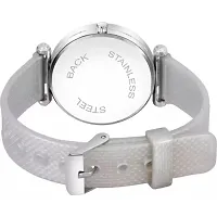 Stylish White PU Analog Watches For Women And Girls-thumb3