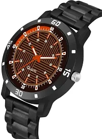 Stylish Black PU Analog Watches For Men-thumb2