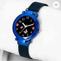 Fashionable Black Dial Metal Analog Watch For Women-thumb4