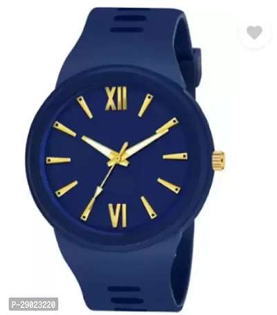 Stylish Blue PU Analog Watches For Men-thumb0