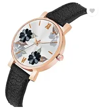 Stylish Multicoloured Genuine Leather Analog Watches Combo For Couple-thumb2