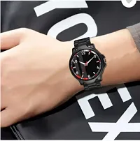 Stylish Black PU Analog Watches For Men-thumb2