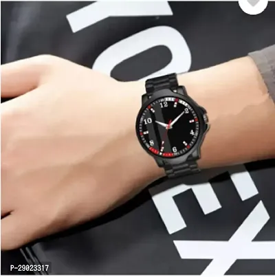 Stylish Black PU Analog Watches For Men-thumb3