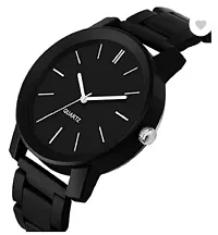 Stylish Black PU Analog Watches For Men-thumb2