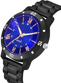 Stylish Black PU Analog Watches For Men-thumb2