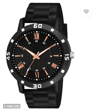 Stylish Black PU Analog Watches For Men-thumb0