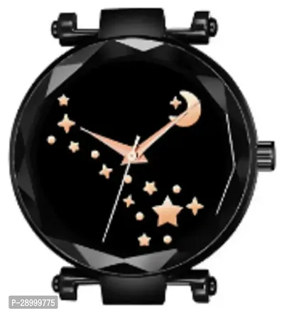 Fashionable Black Dial Metal Analog Watch For Women-thumb3