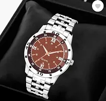 Stylish Metal Analog Watch With Bracelet For Men-thumb3